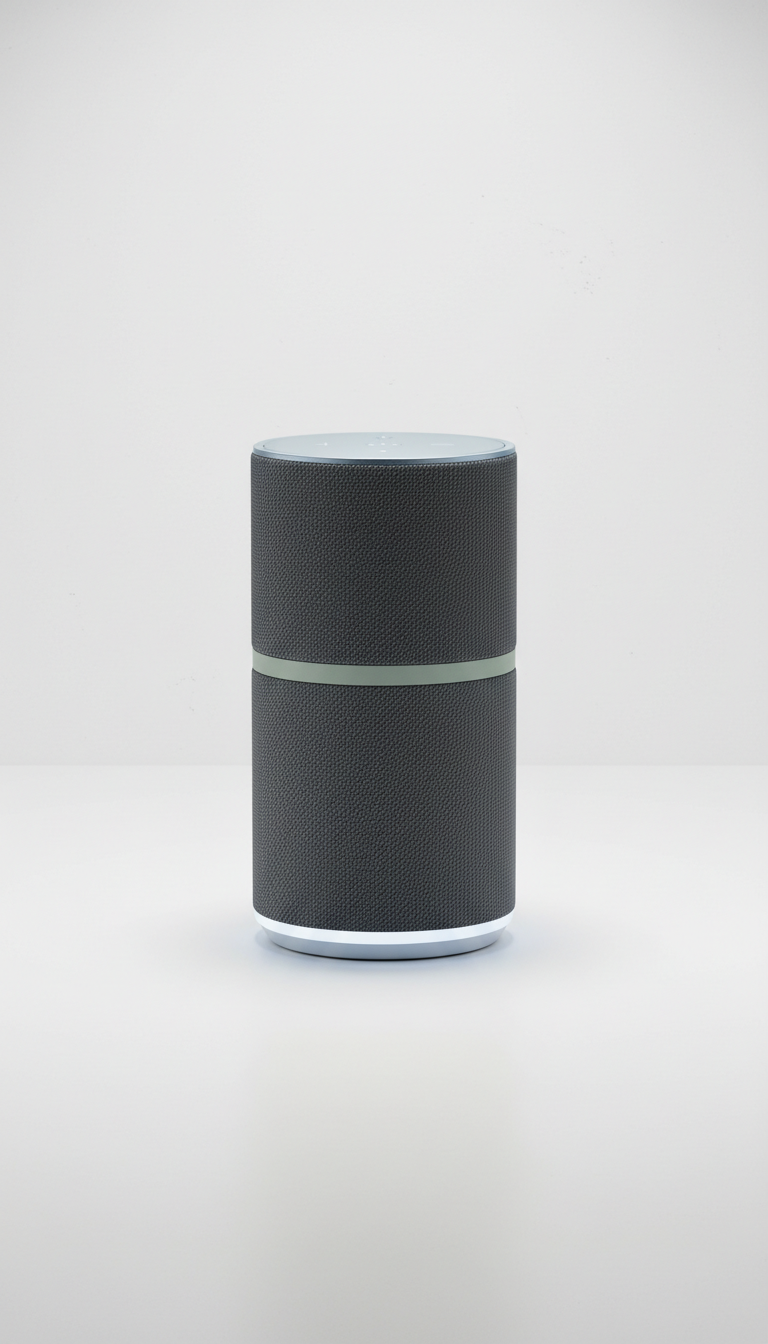Smart Home Speaker with Glass Top